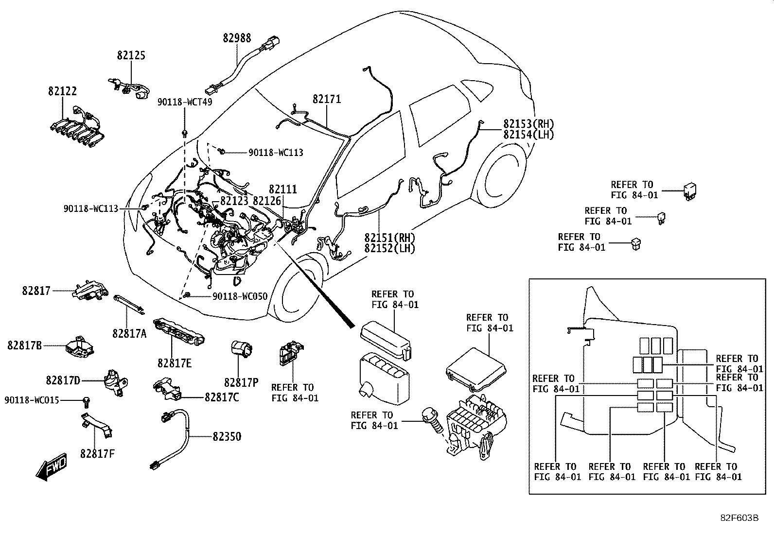 Exploded illustration 82F603B