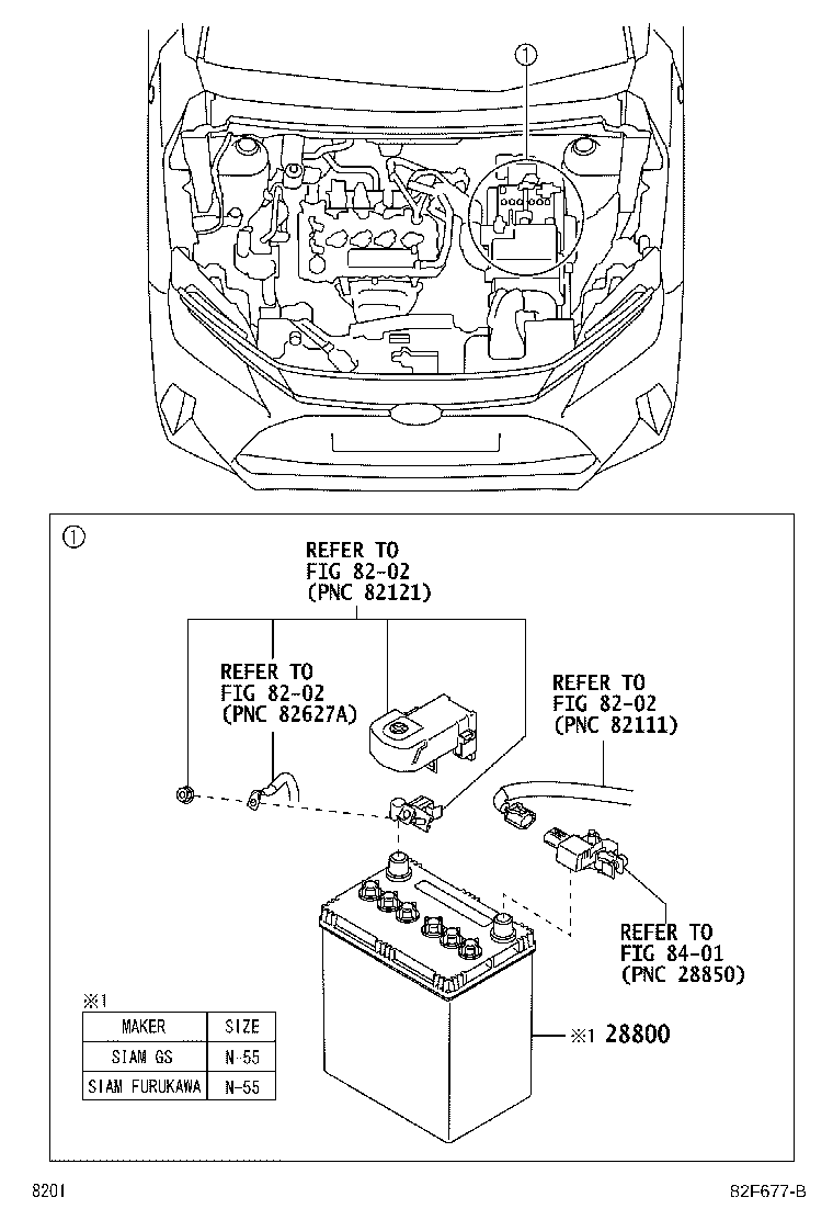 Exploded illustration 82F677B