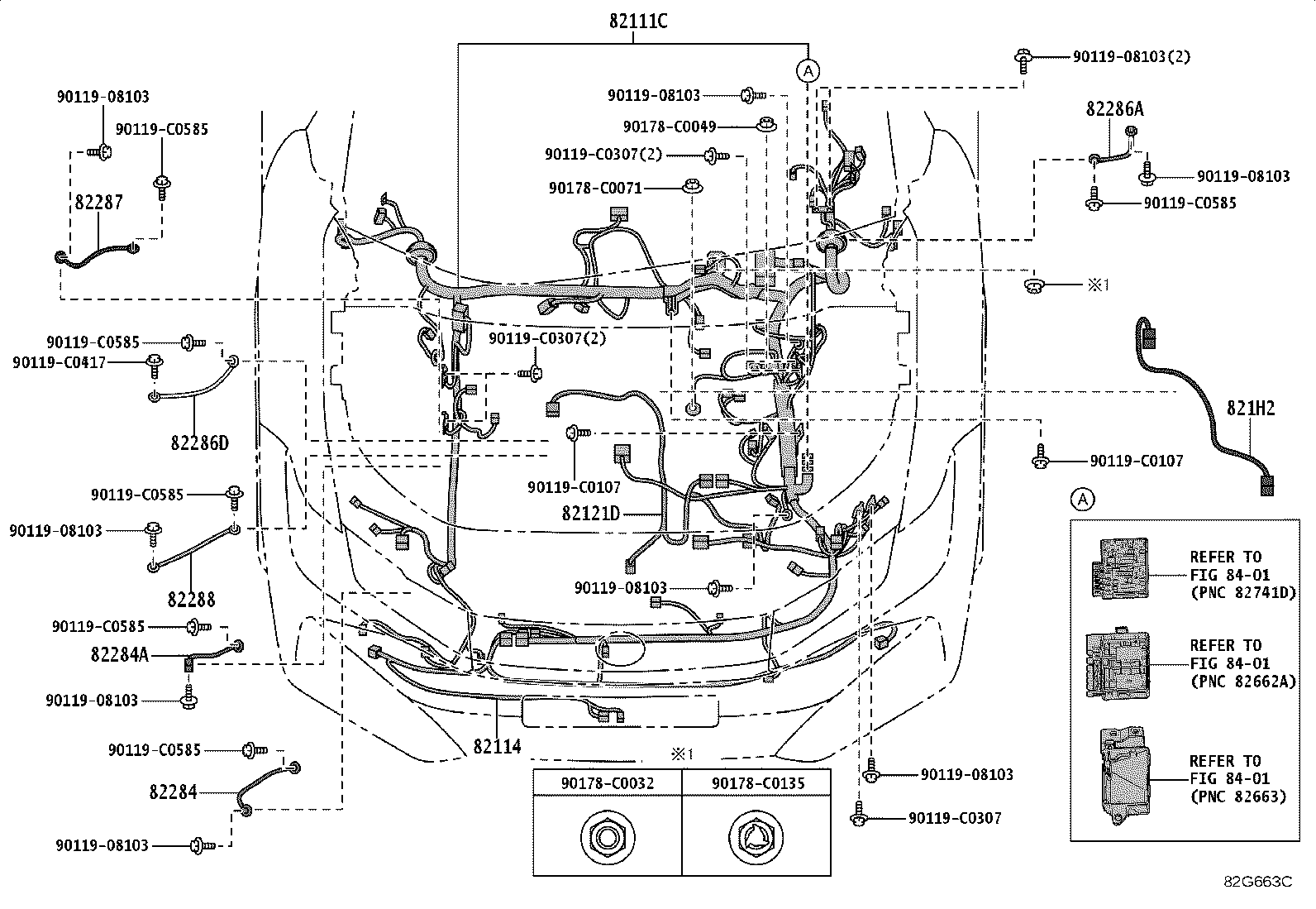 Exploded illustration 82G663C