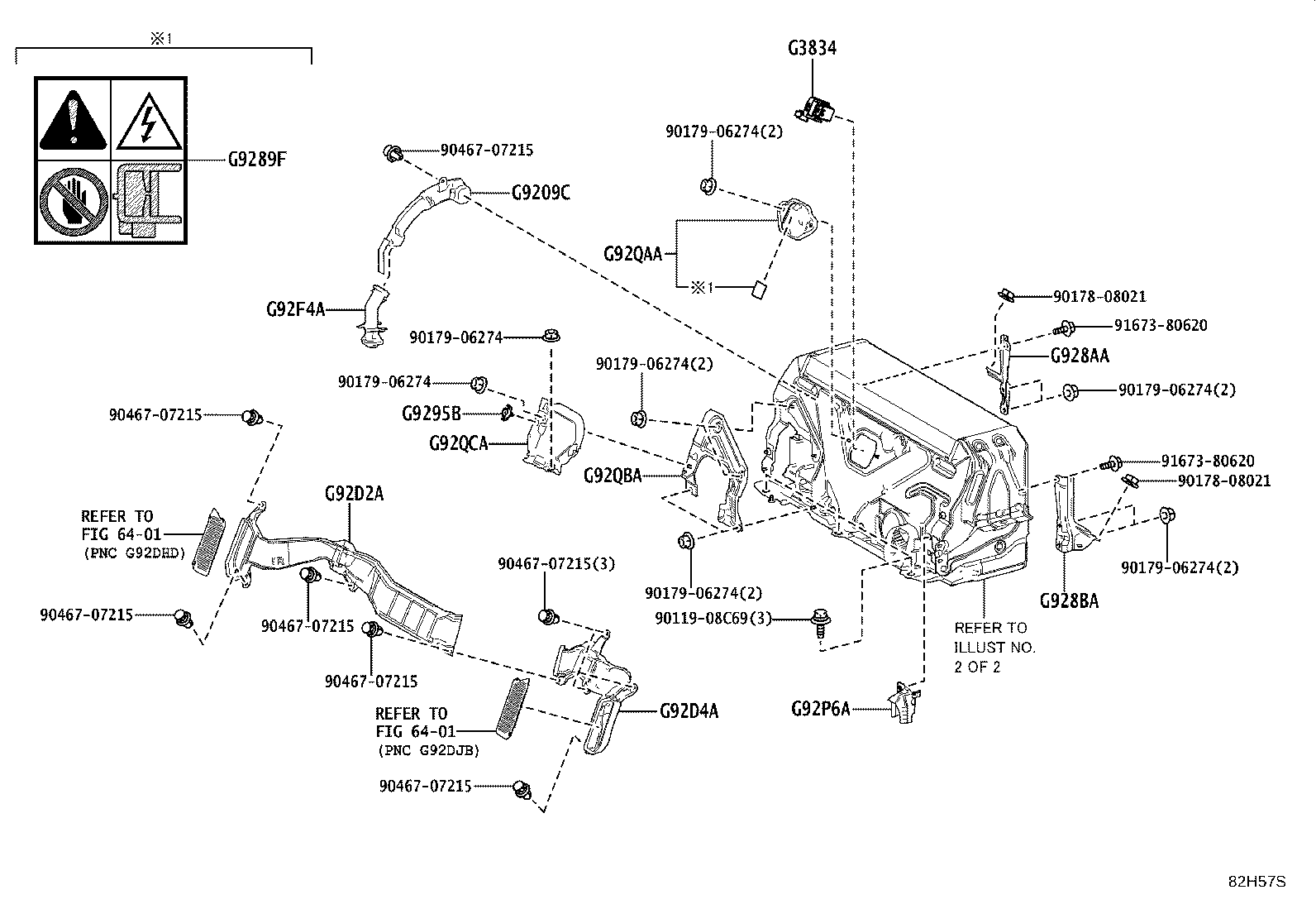 Exploded illustration 82H57S