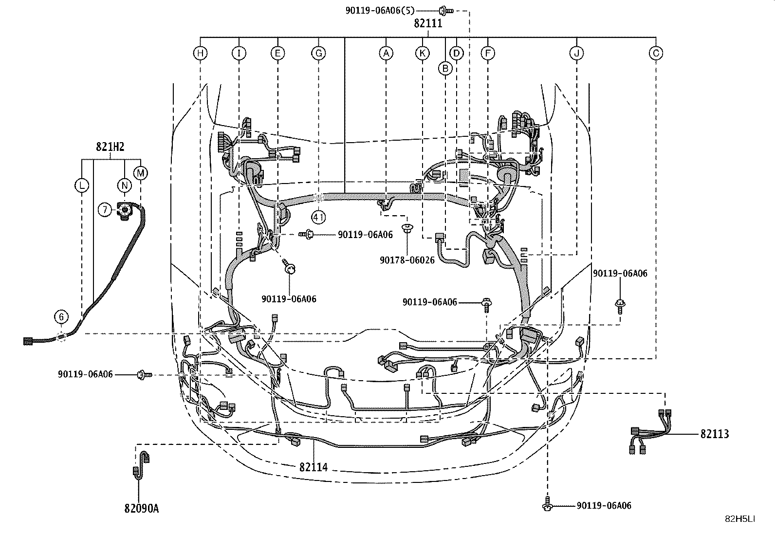Exploded illustration 82H5LI