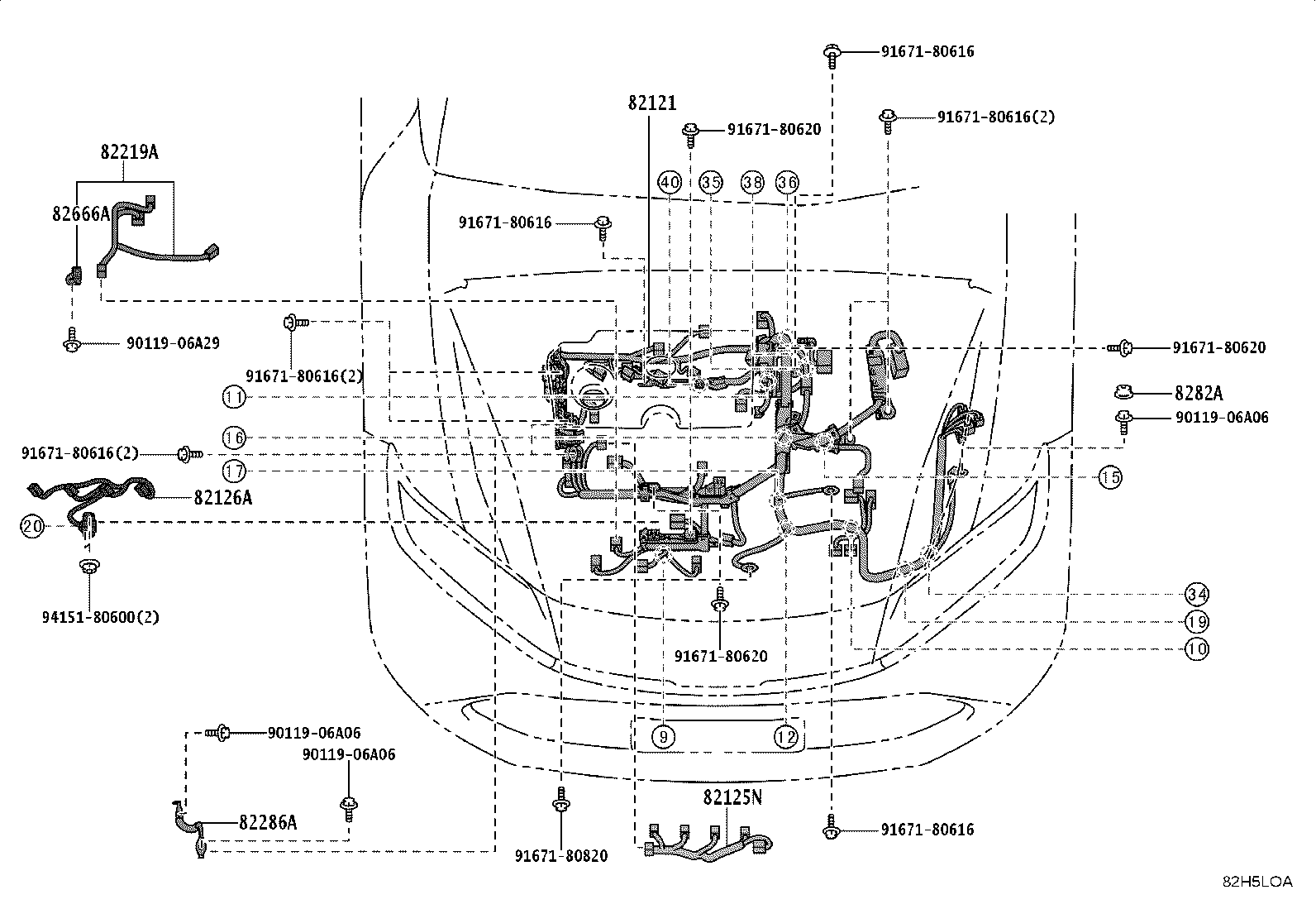 Exploded illustration 82H5LOA