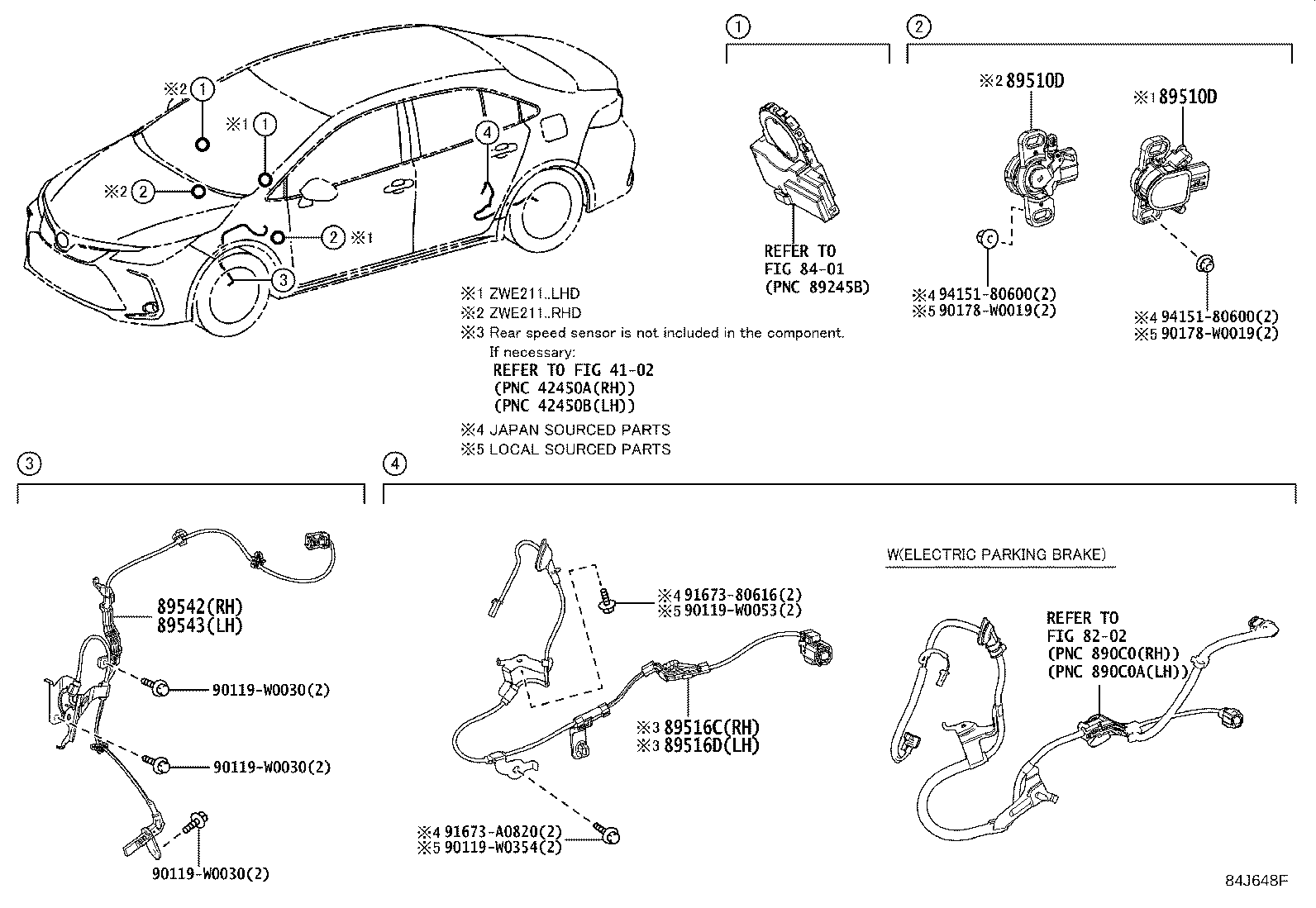 Exploded illustration 84J648F