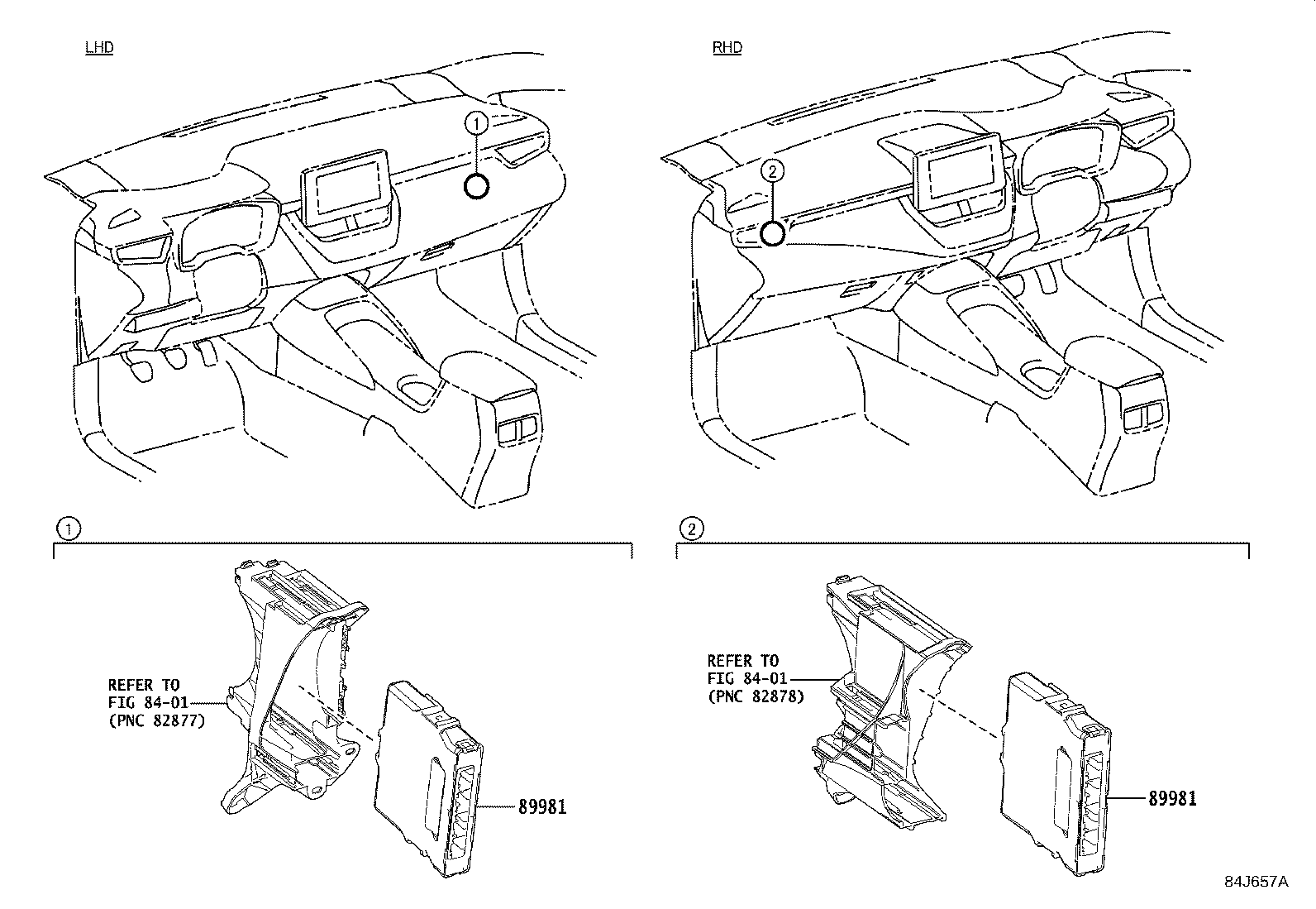Exploded illustration 84J657A