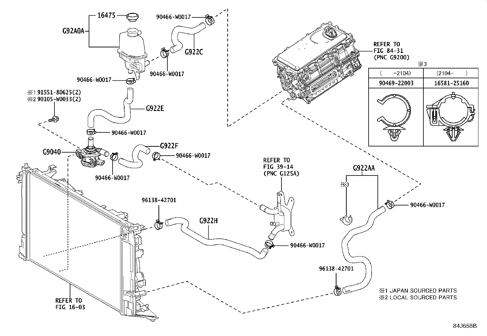 Exploded illustration 84J658B