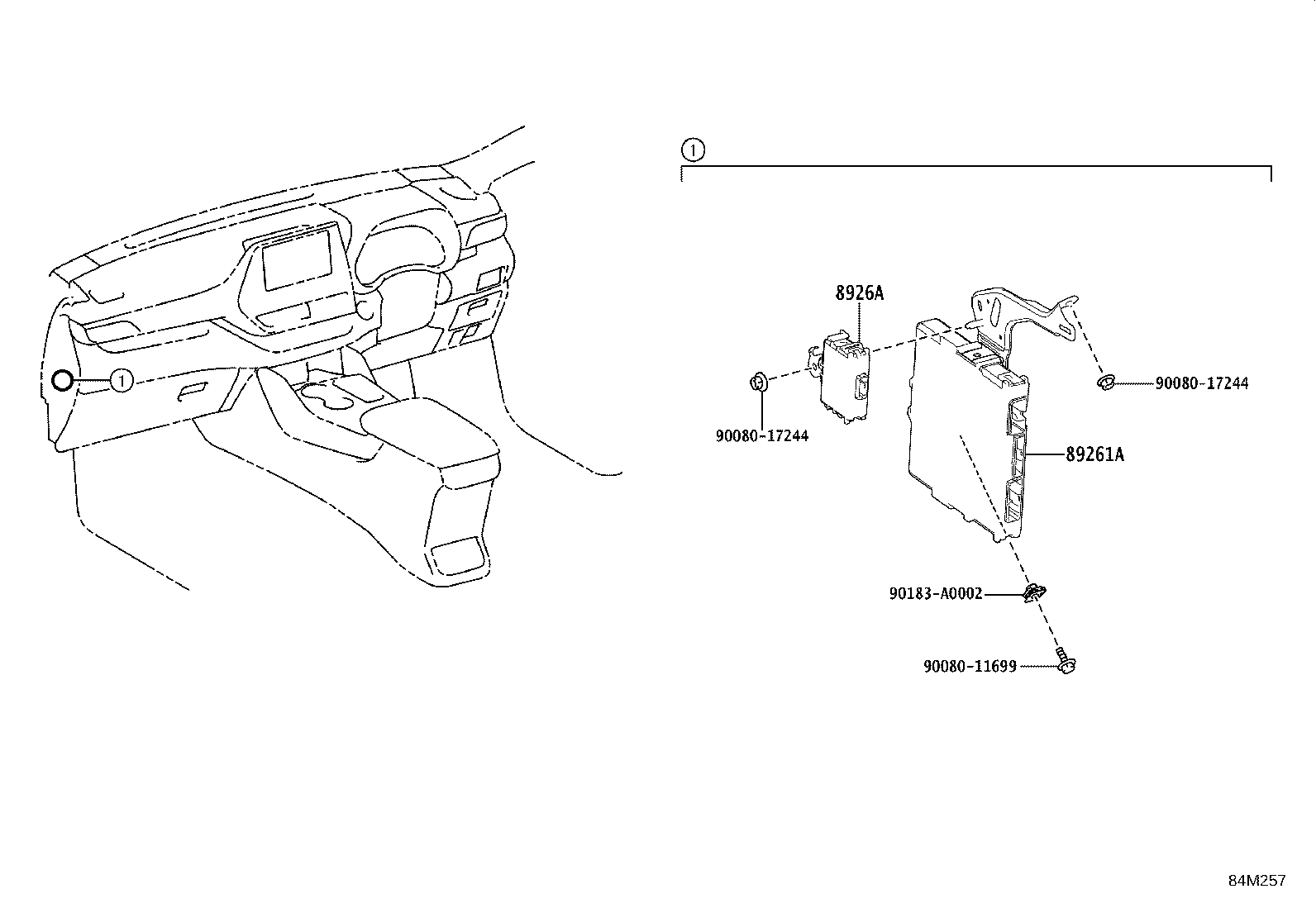 Exploded illustration 84M257