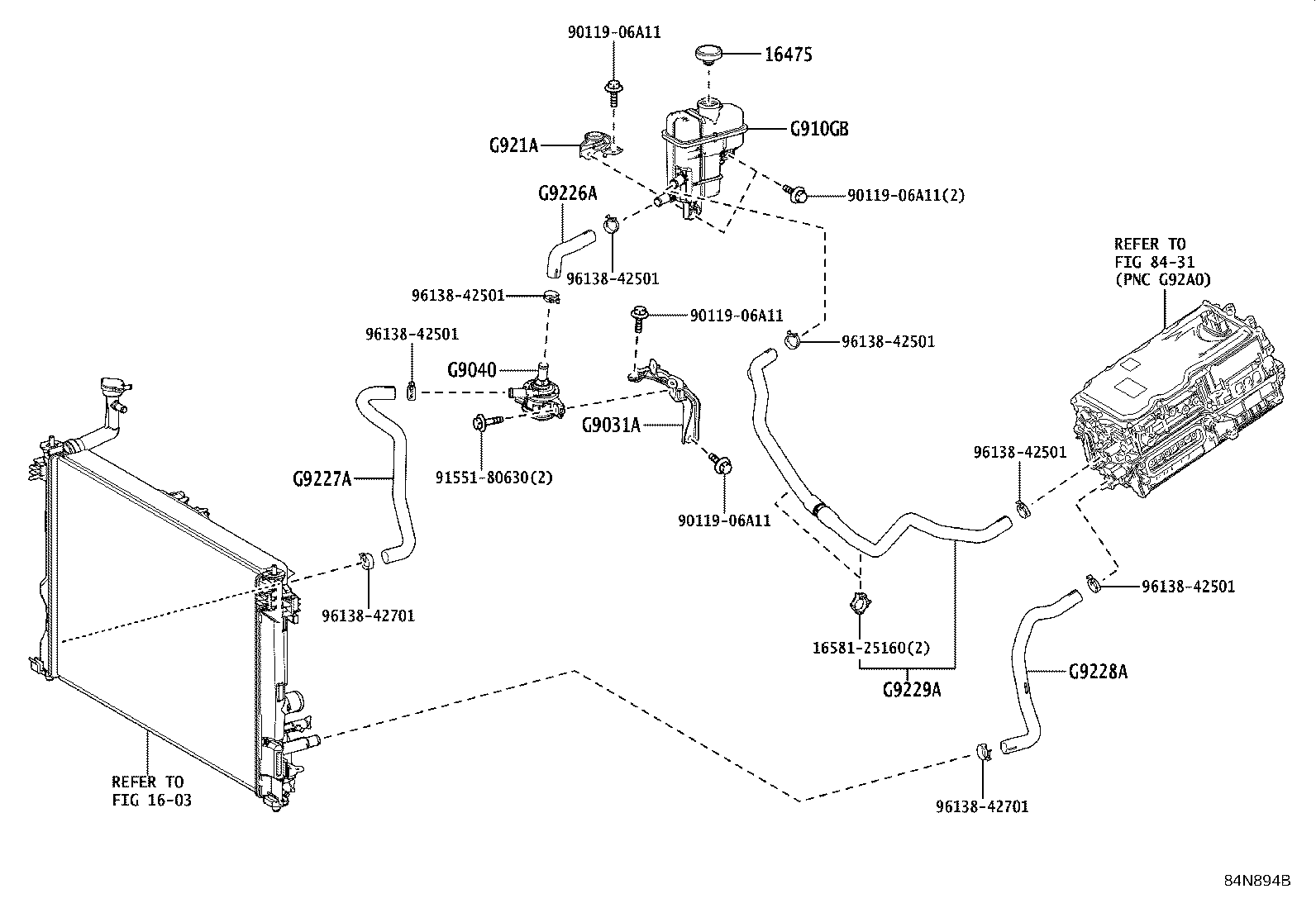 Exploded illustration 84N894B