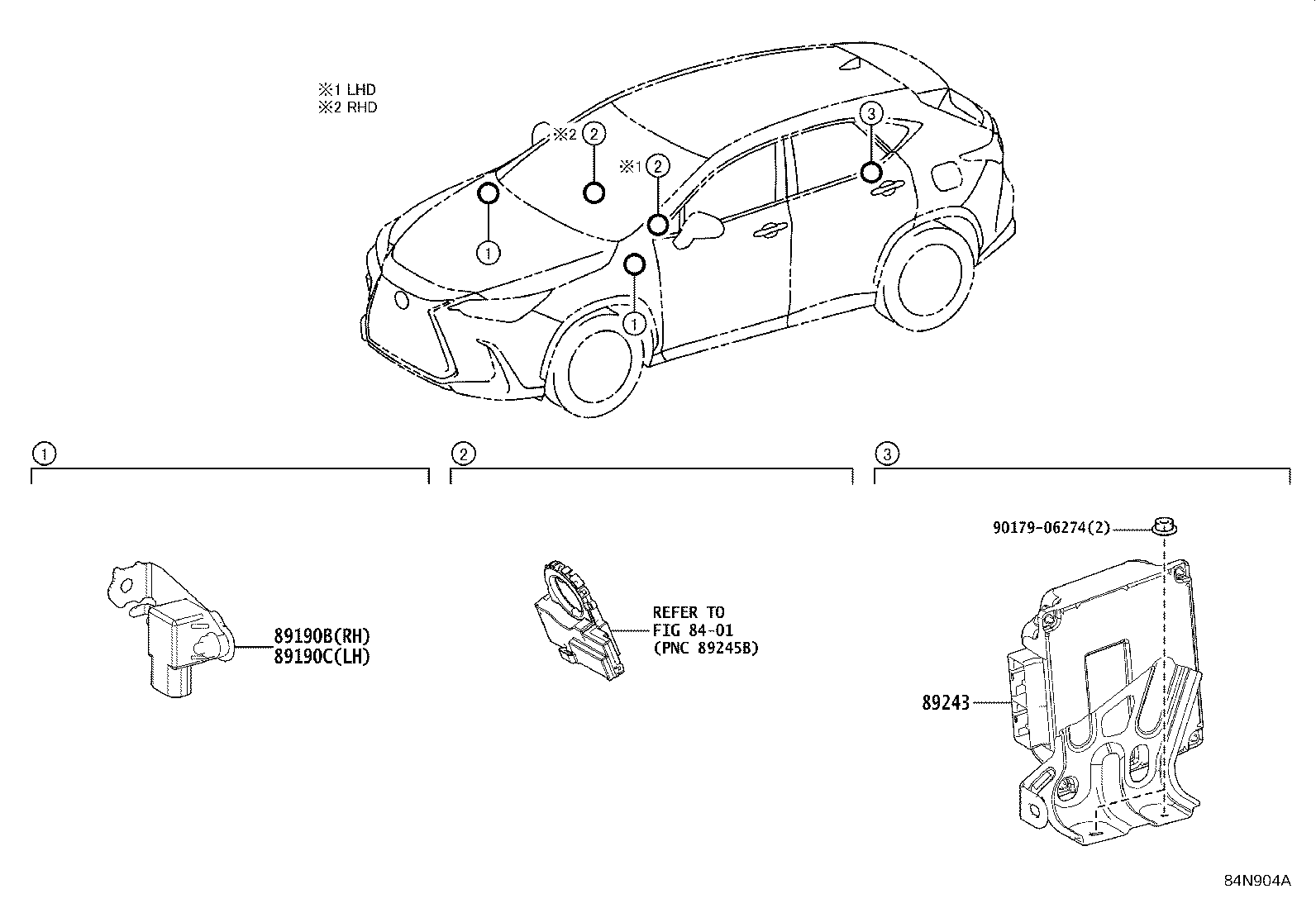 Exploded illustration 84N904A