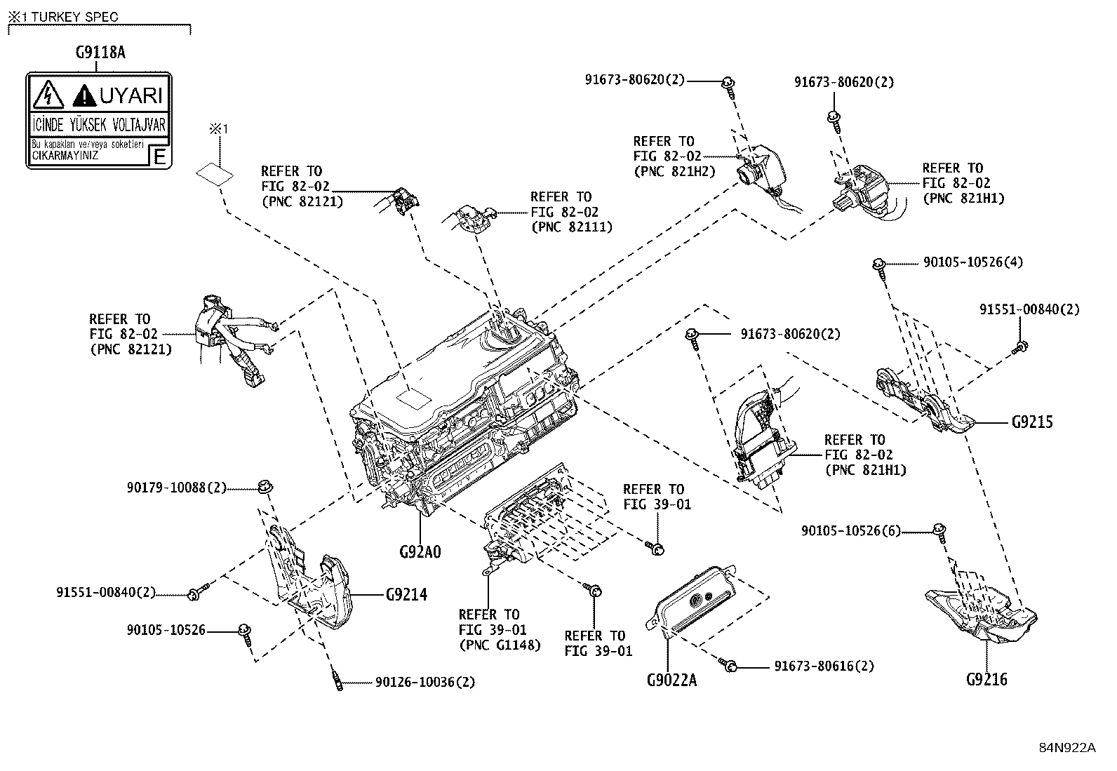 Exploded illustration 84N922A