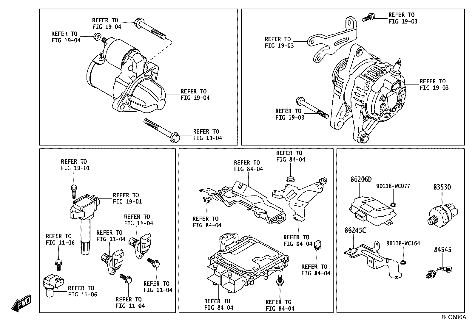 Exploded illustration 84O686A