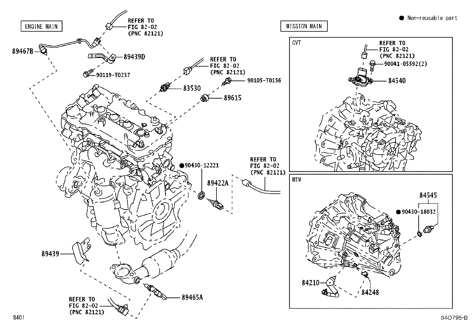 Exploded illustration 84O795B