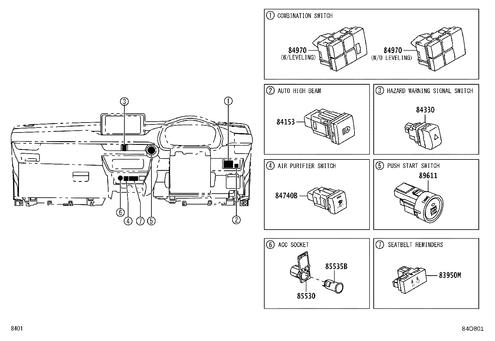 Exploded illustration 84O801