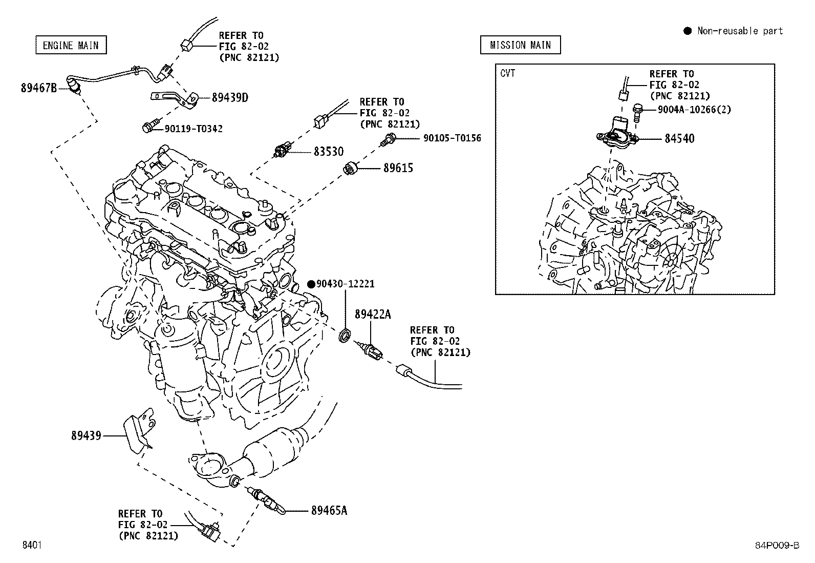 Exploded illustration 84P009B
