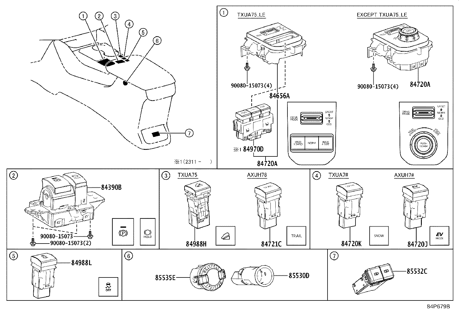 Exploded illustration 84P679B