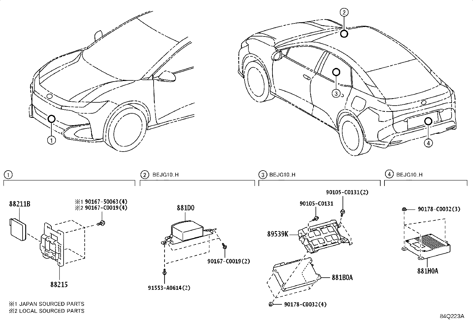 Exploded illustration 84Q223A