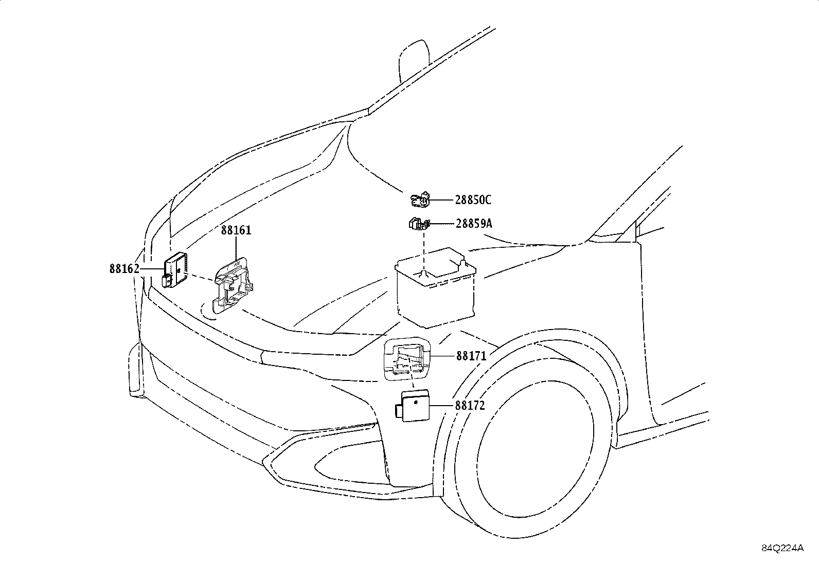 Exploded illustration 84Q224A
