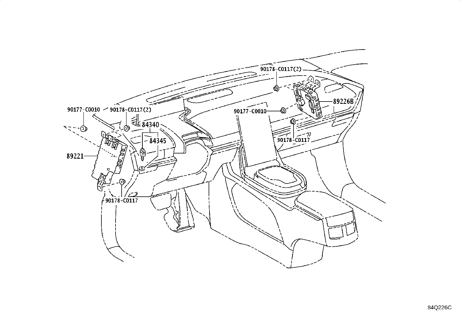 Exploded illustration 84Q226C
