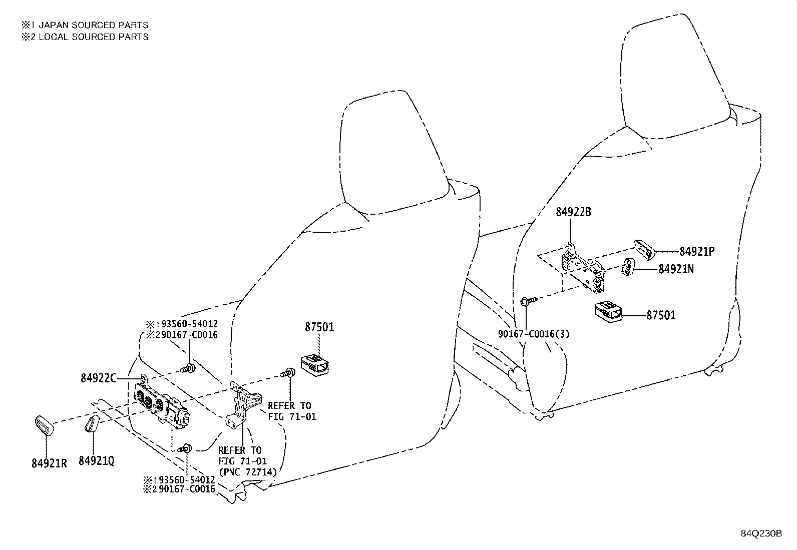 Exploded illustration 84Q230B