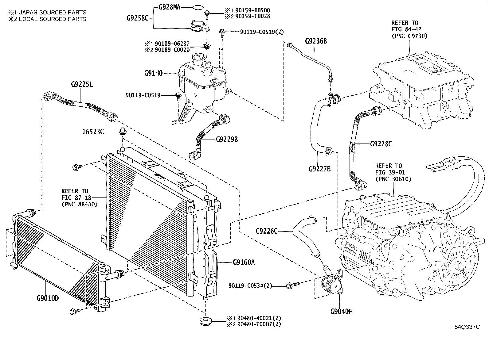 Exploded illustration 84Q337C