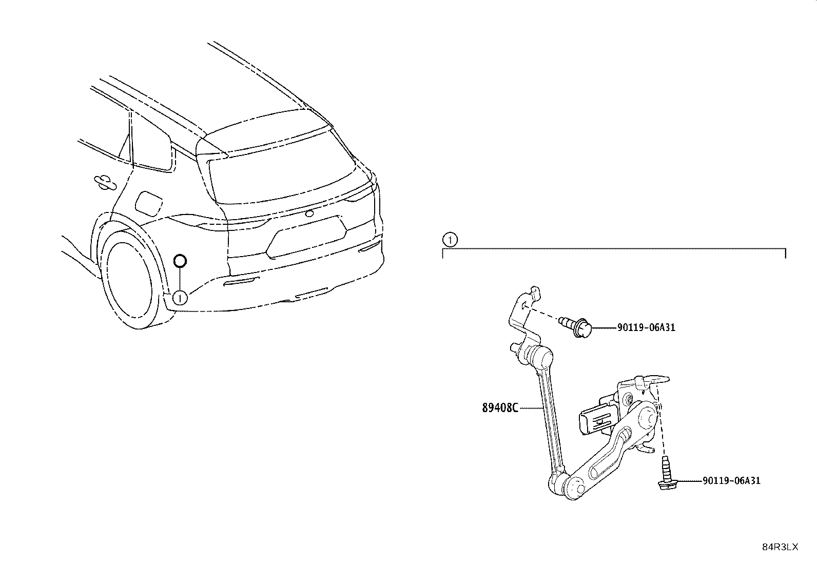 Exploded illustration 84R3LX