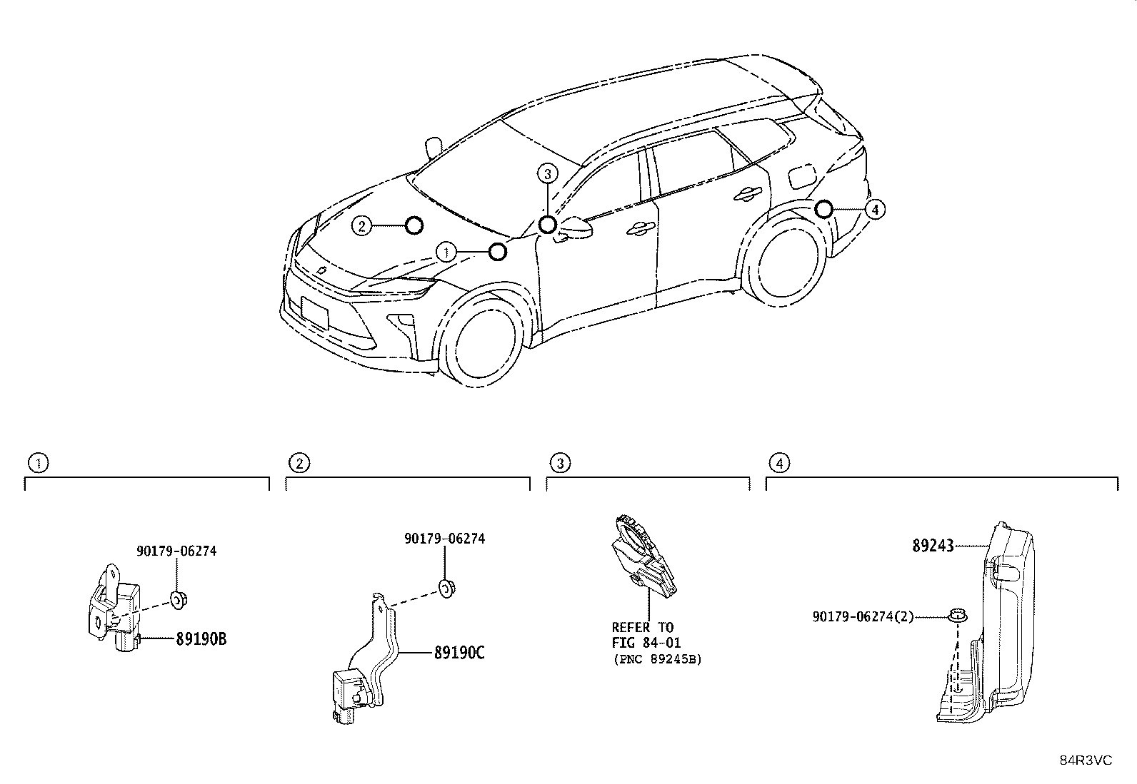 Exploded illustration 84R3VC