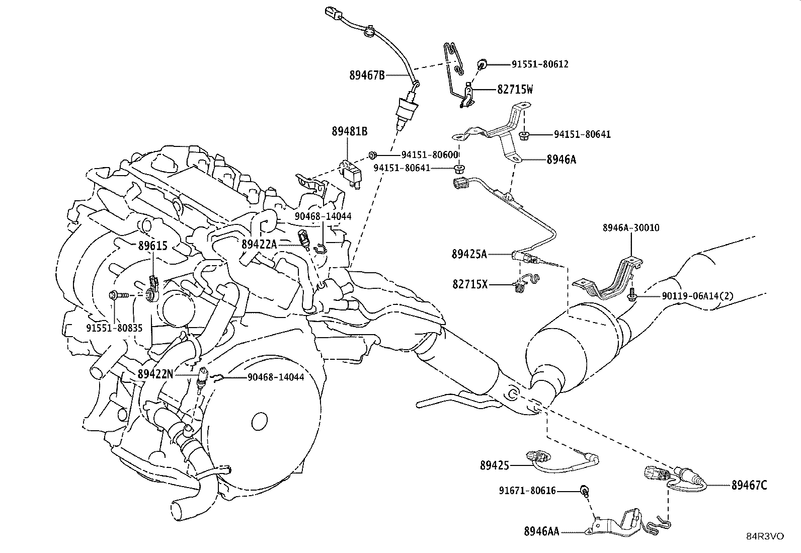 Exploded illustration 84R3VO