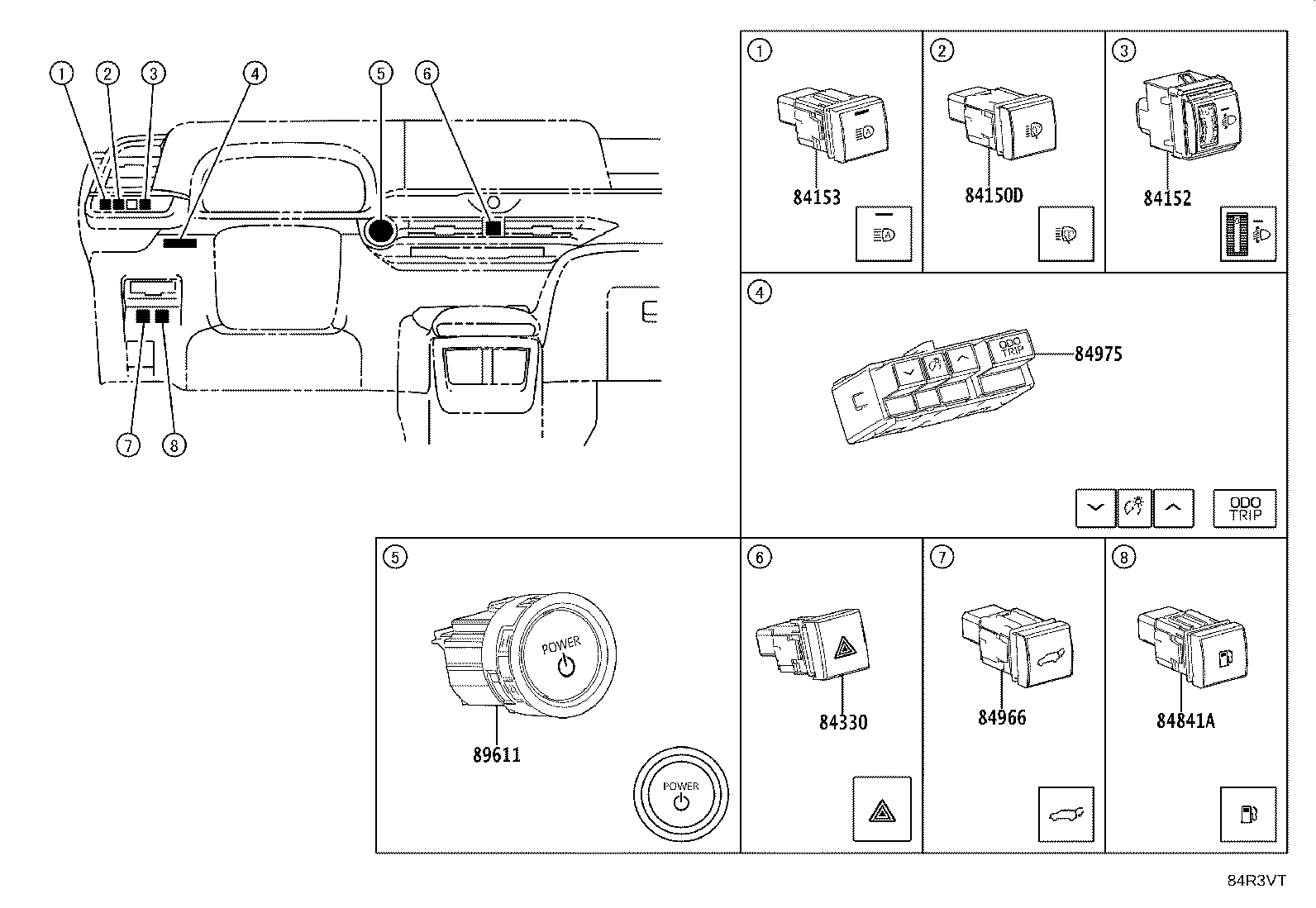 Exploded illustration 84R3VT