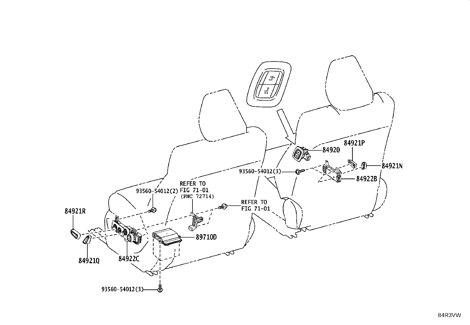 Exploded illustration 84R3VW