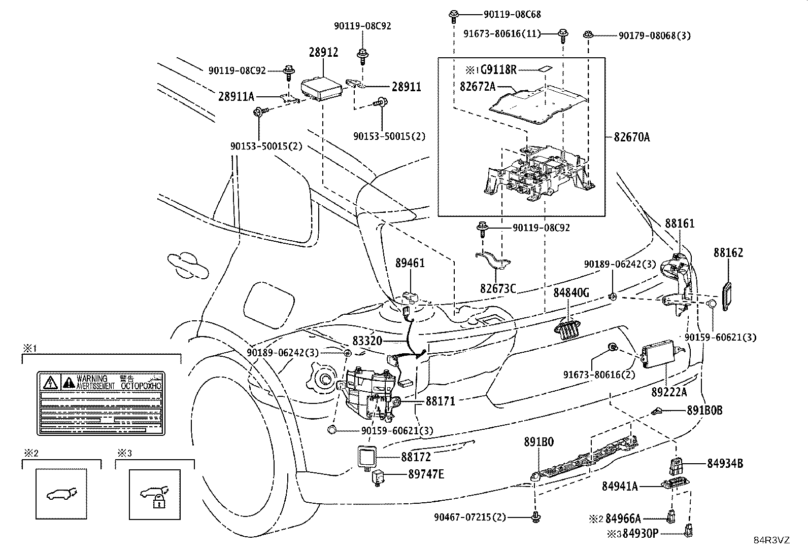Exploded illustration 84R3VZ