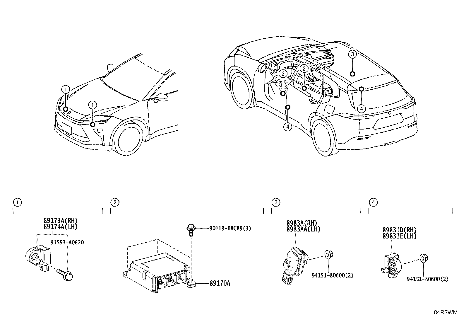 Exploded illustration 84R3WM