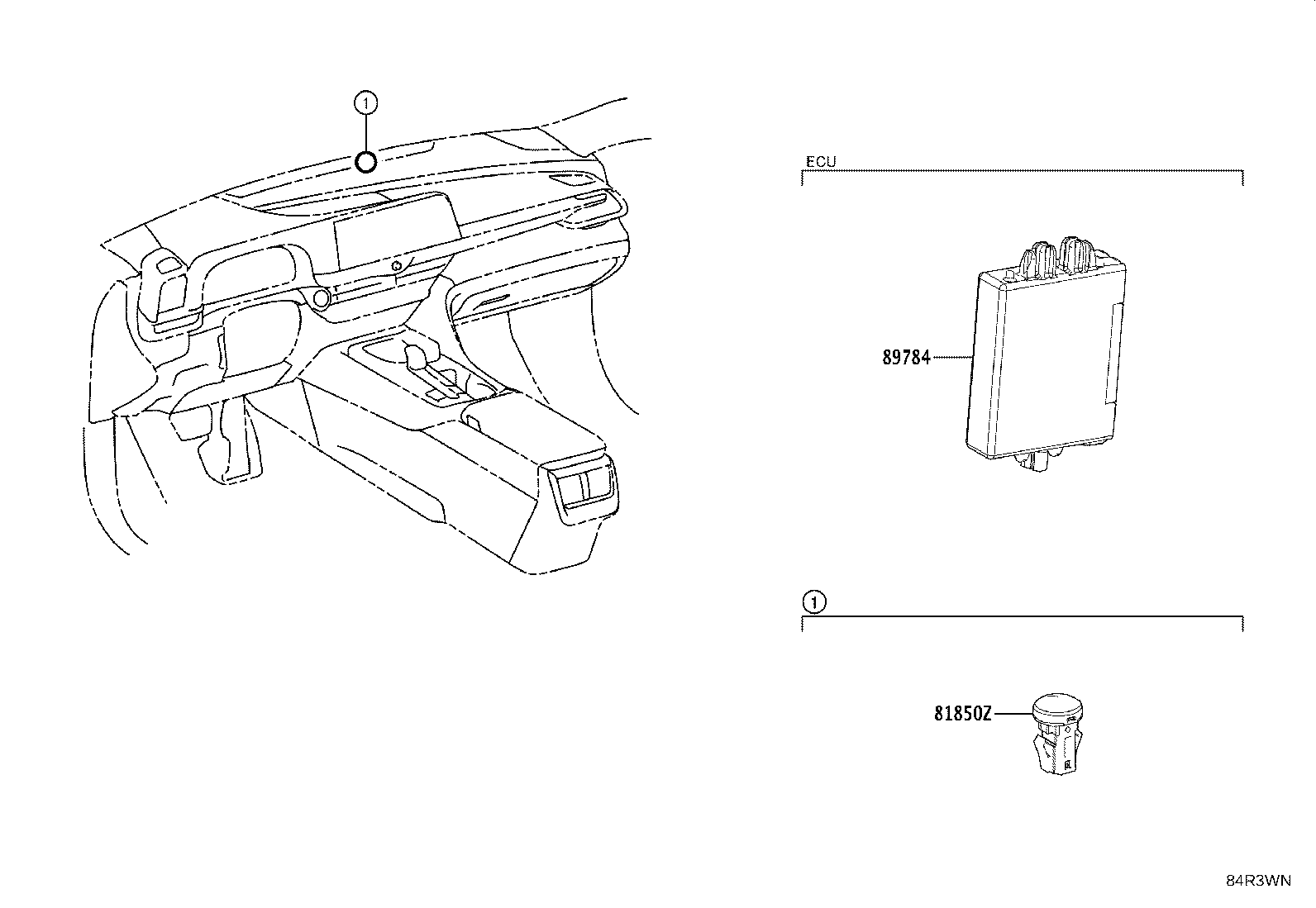 Exploded illustration 84R3WN