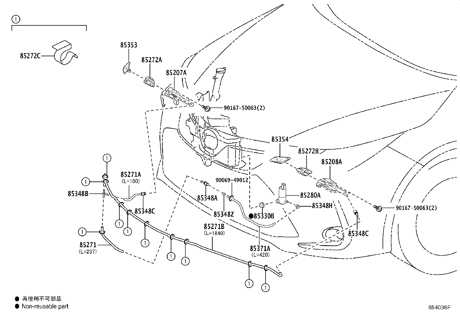 Exploded illustration 854036F