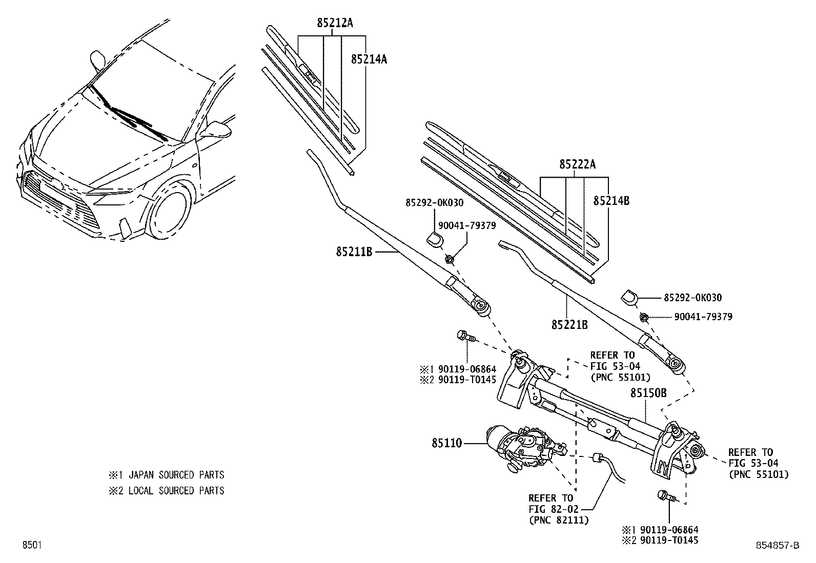 Exploded illustration 854857B