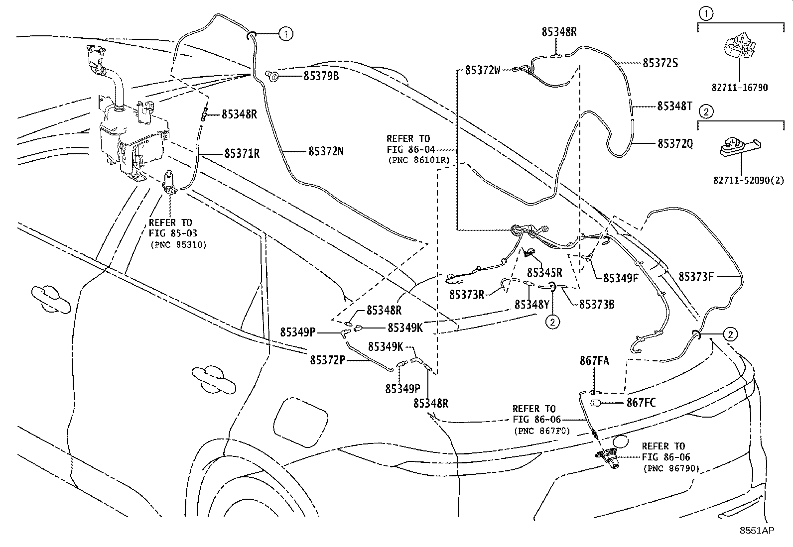 Exploded illustration 8551AP