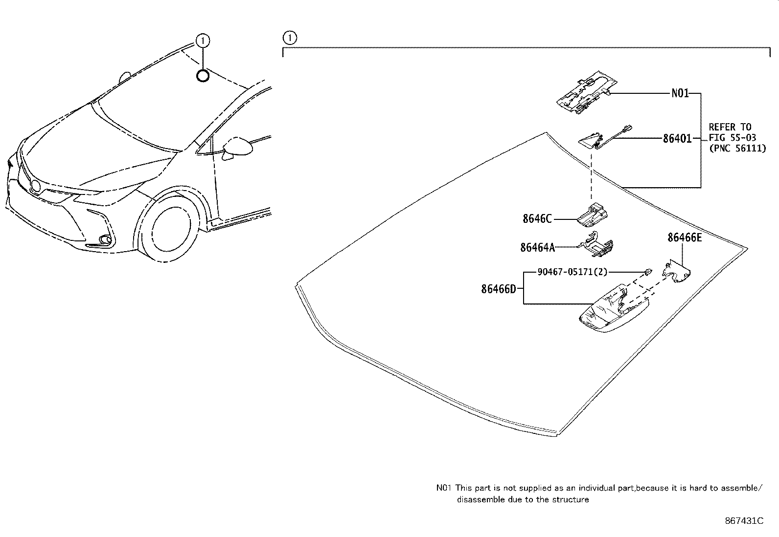 Exploded illustration 867431C