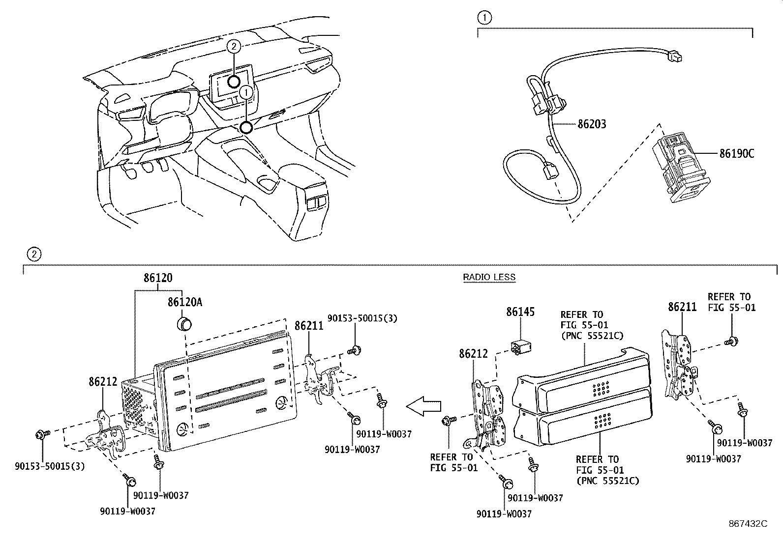 Exploded illustration 867432C