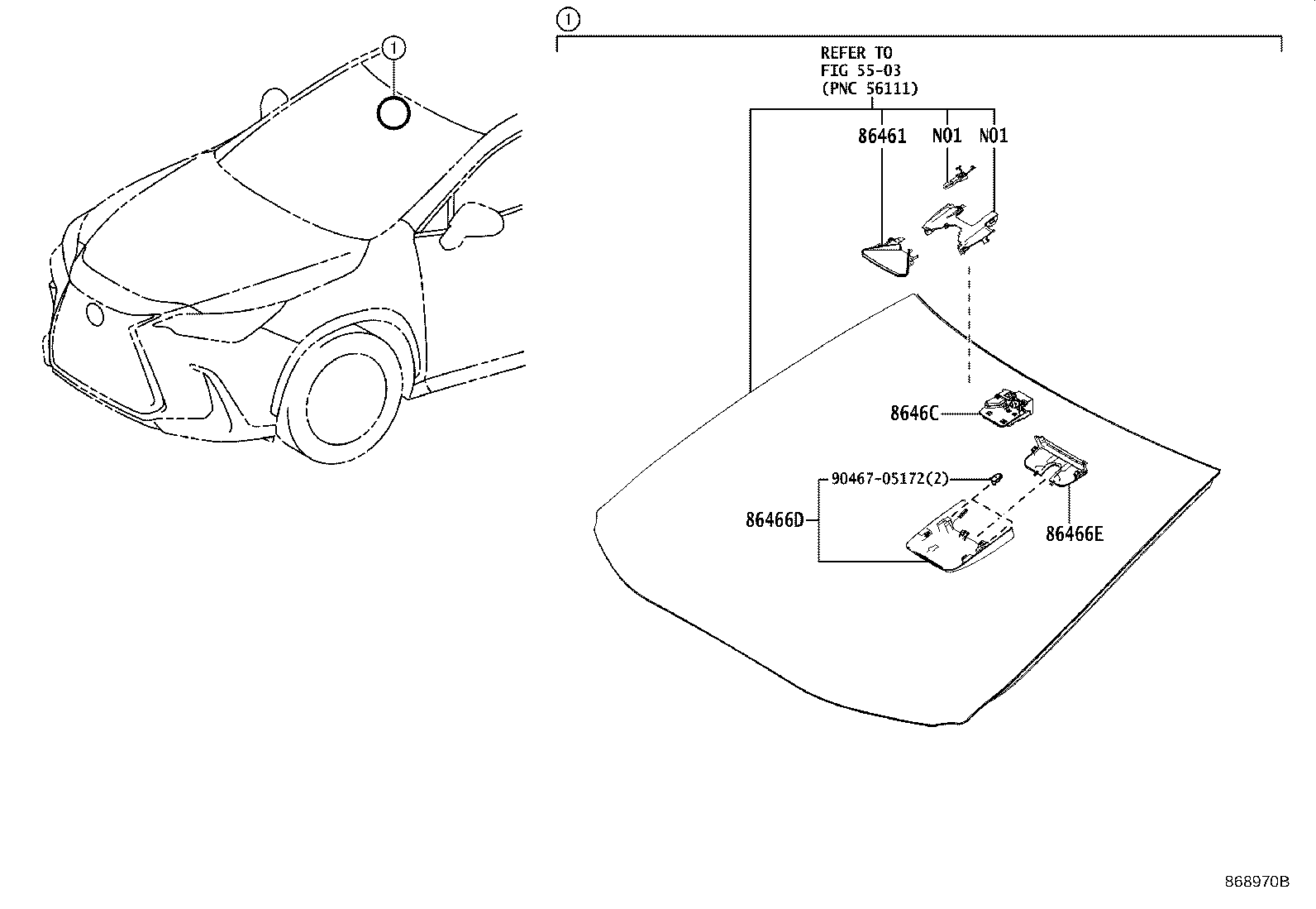 Exploded illustration 868970B