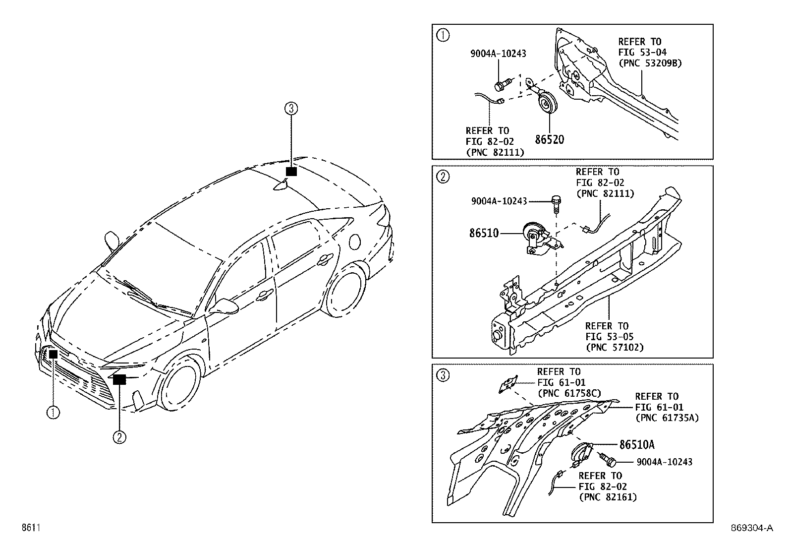 Exploded illustration 869304A