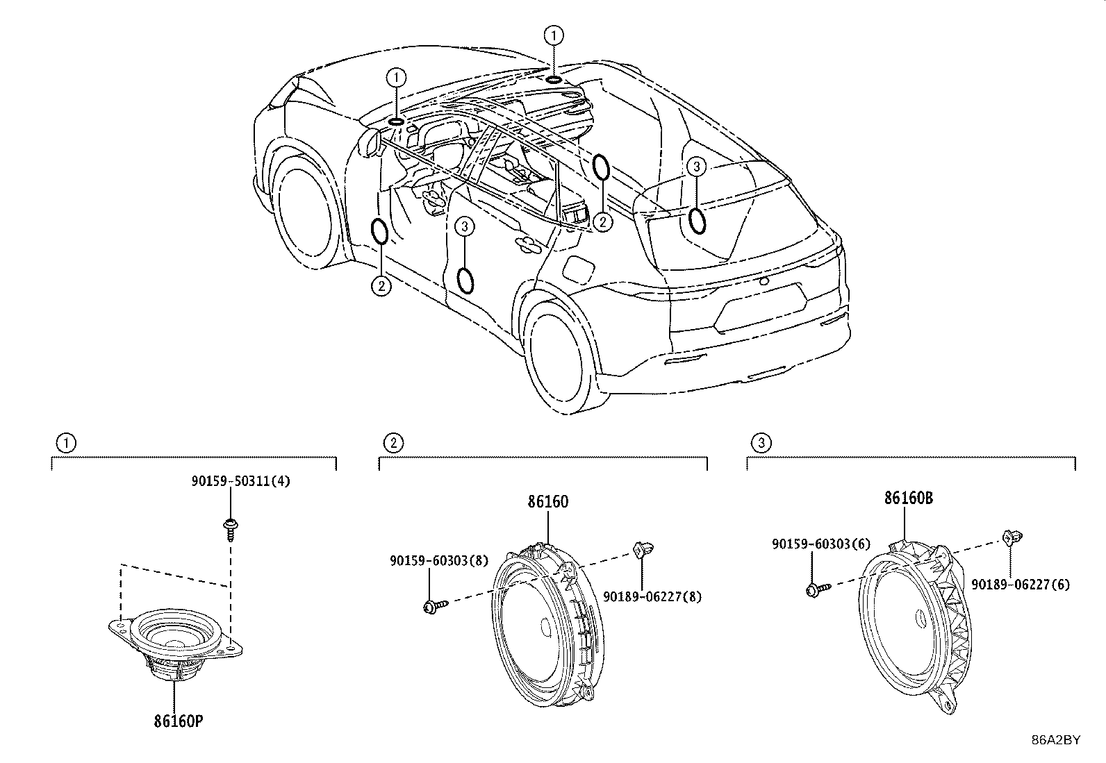 Exploded illustration 86A2BY