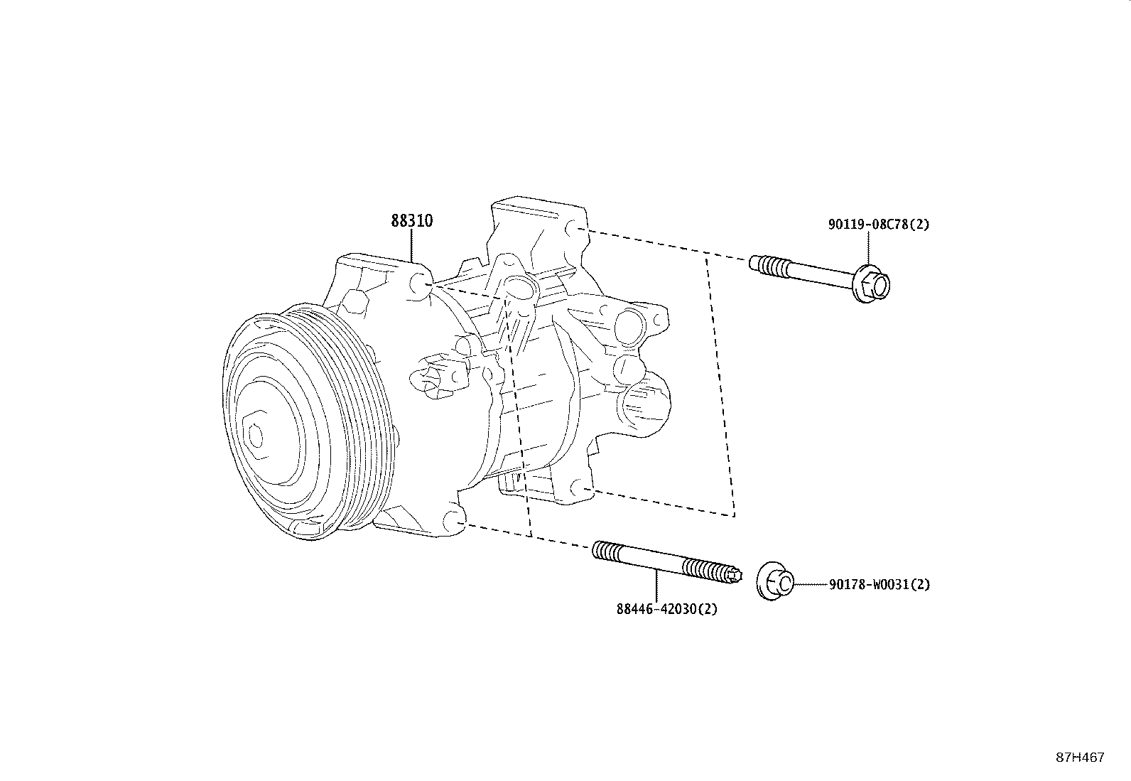 Exploded illustration 87H467