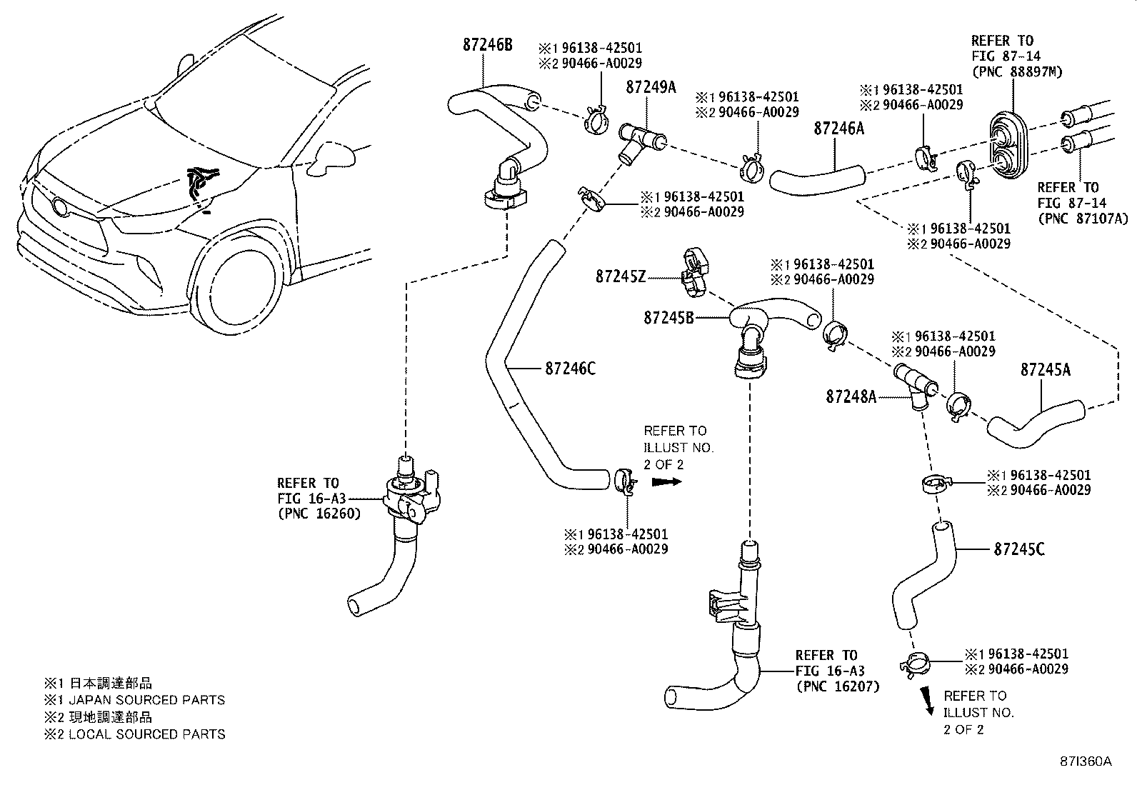 Exploded illustration 87I360A