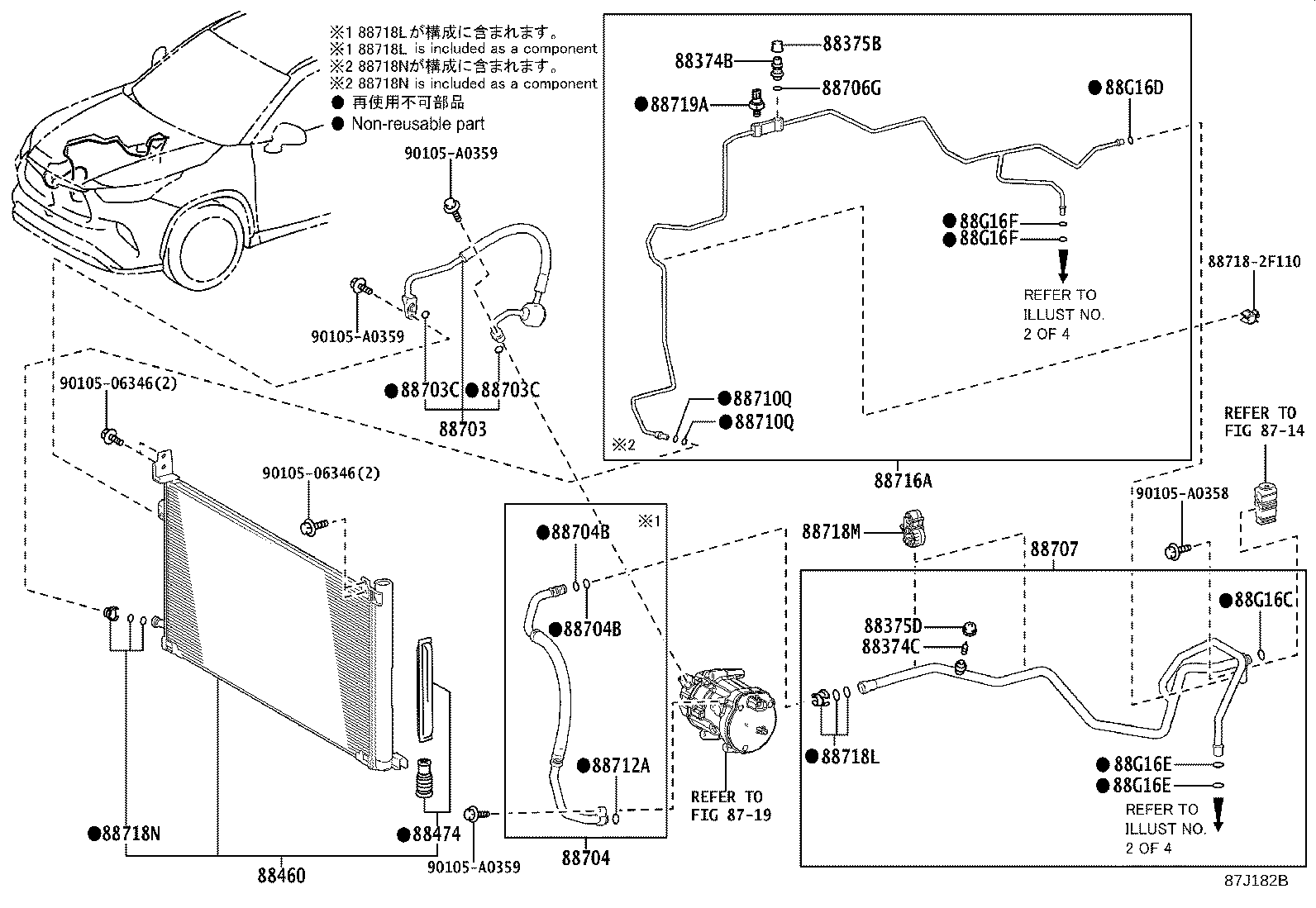 Exploded illustration 87J182B