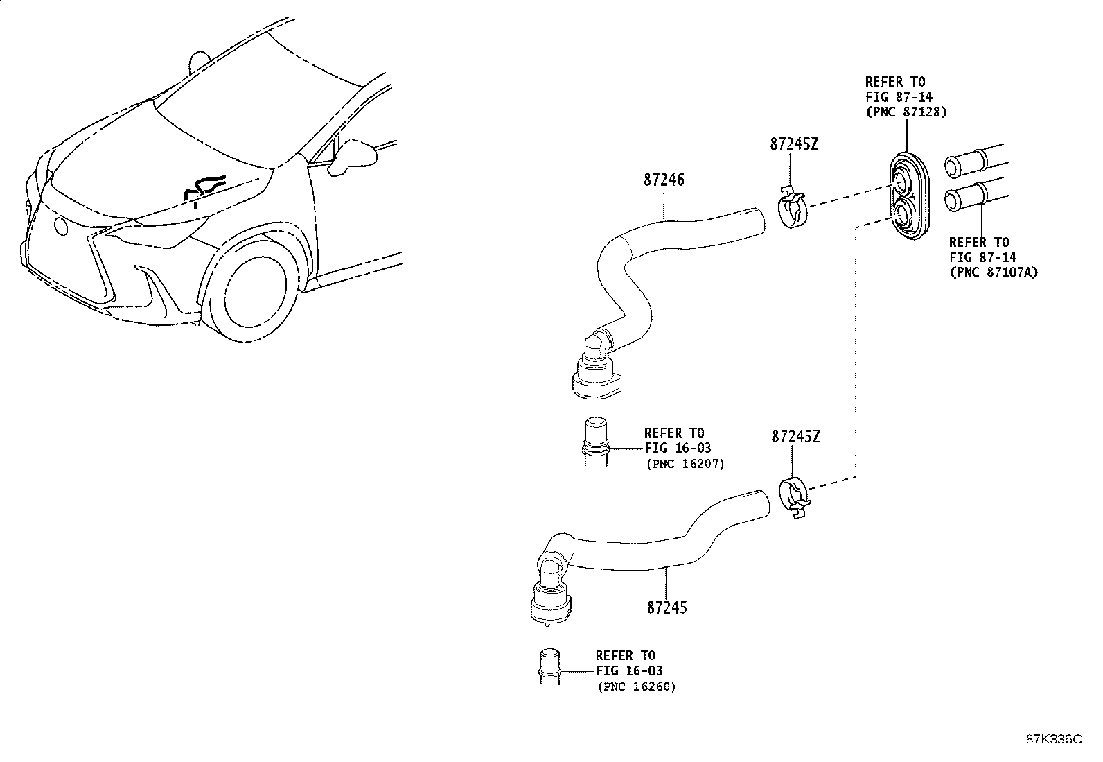 Exploded illustration 87K336C