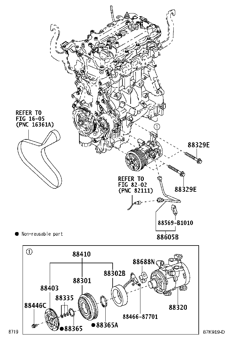 Exploded illustration 87K919D