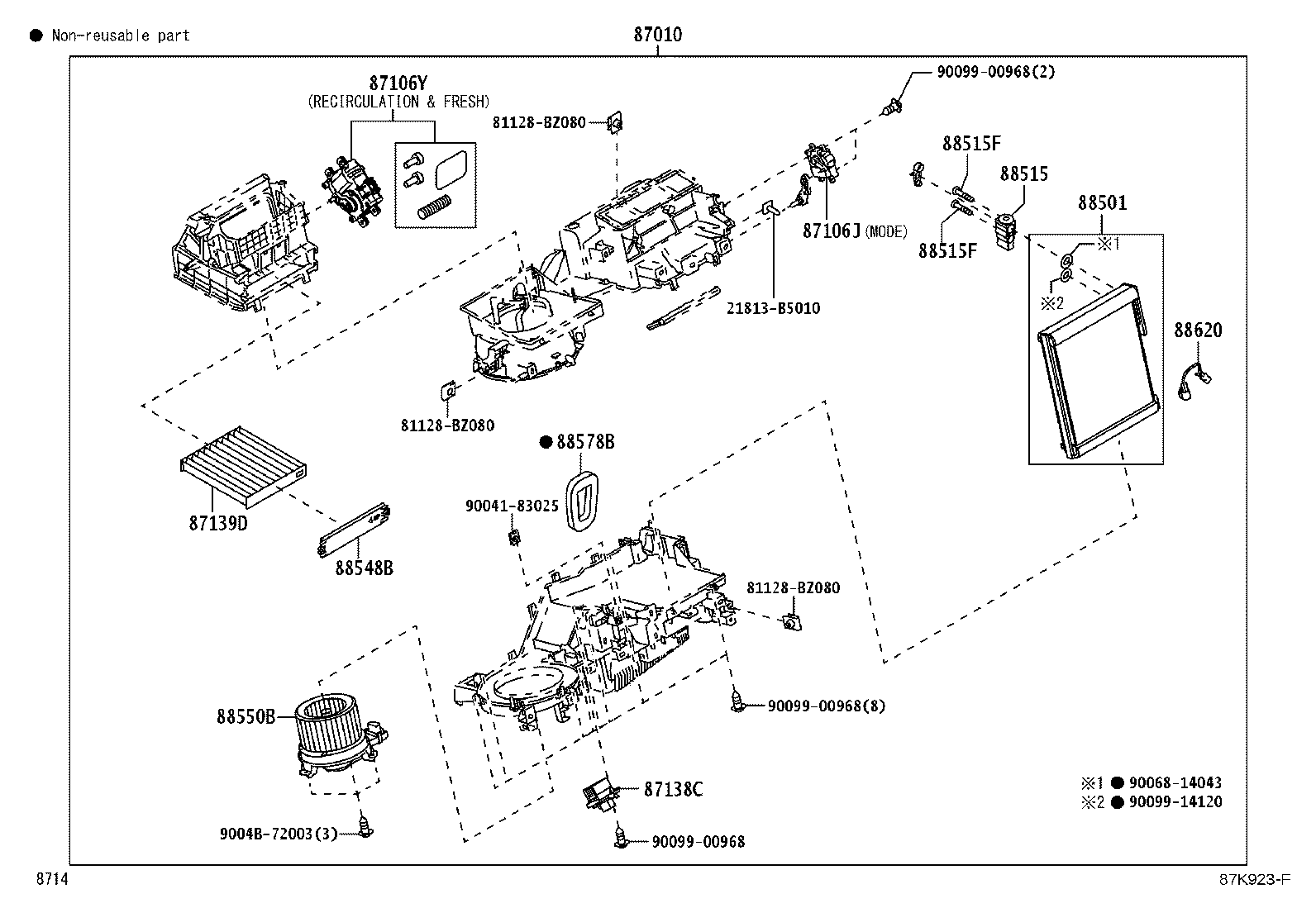Exploded illustration 87K923F