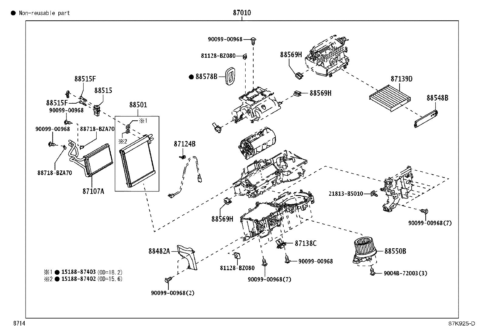 Exploded illustration 87K925D