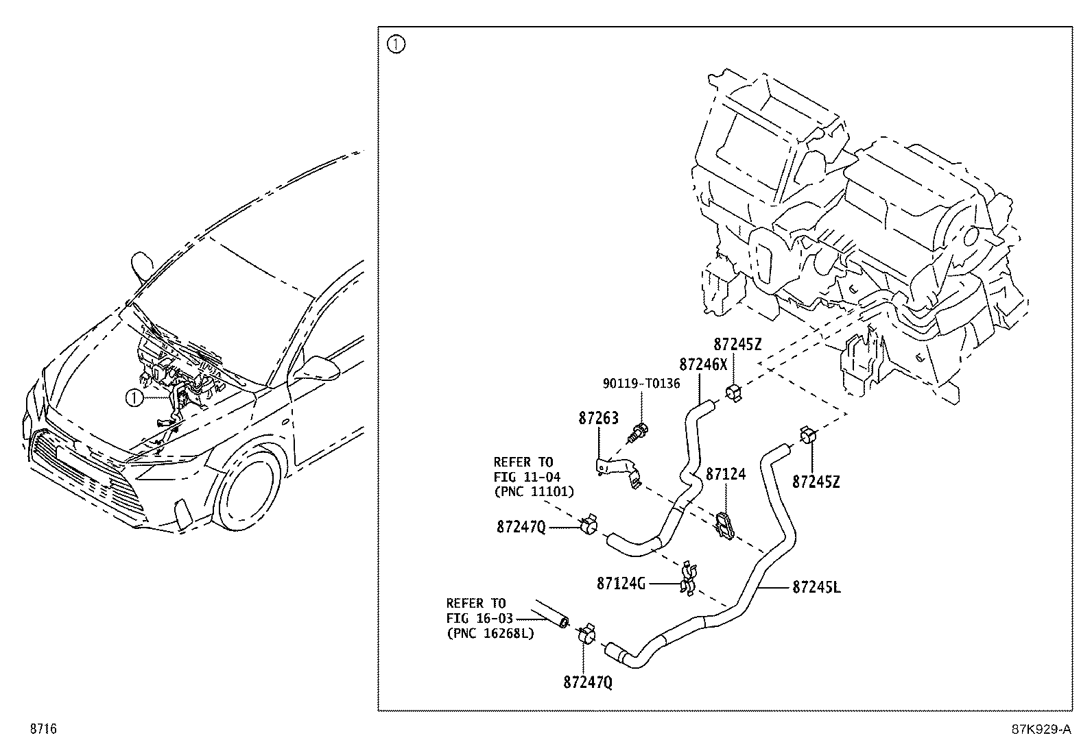 Exploded illustration 87K929A