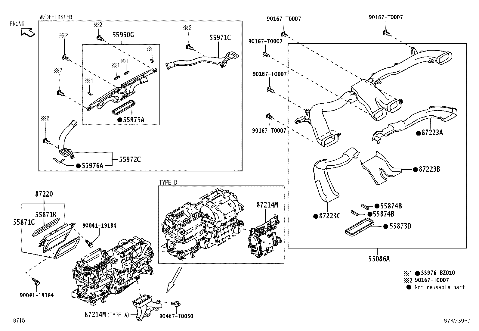 Exploded illustration 87K939C