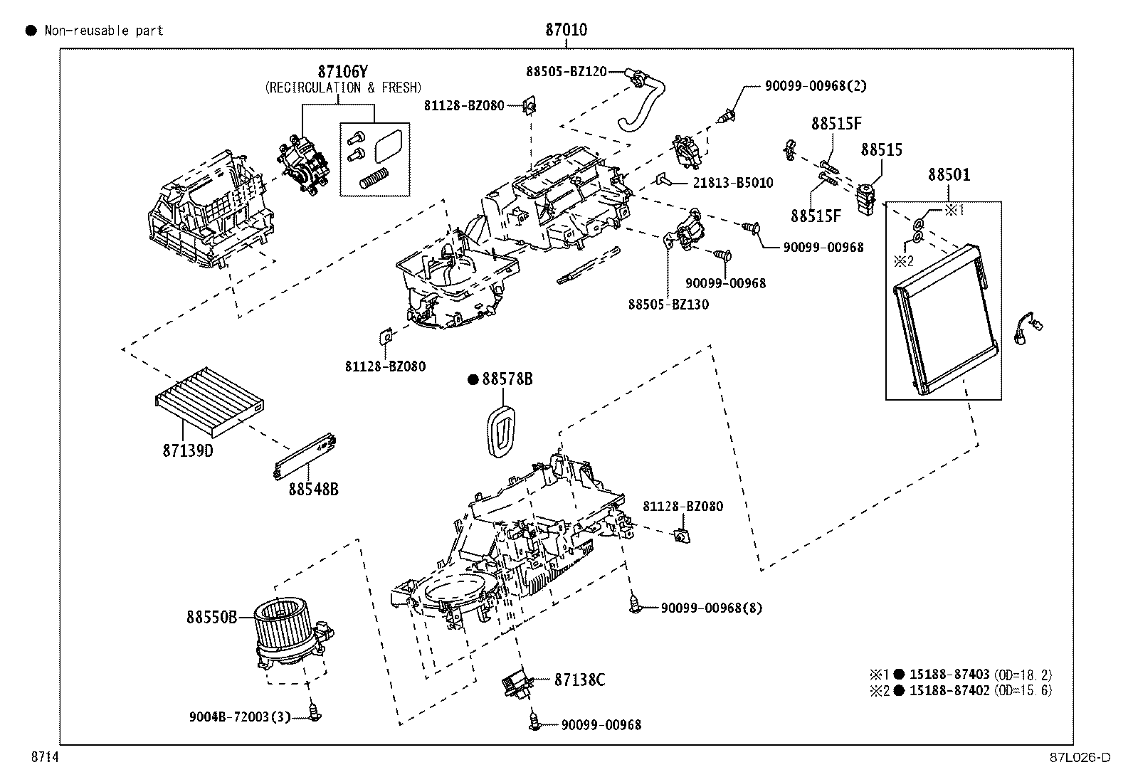 Exploded illustration 87L026D