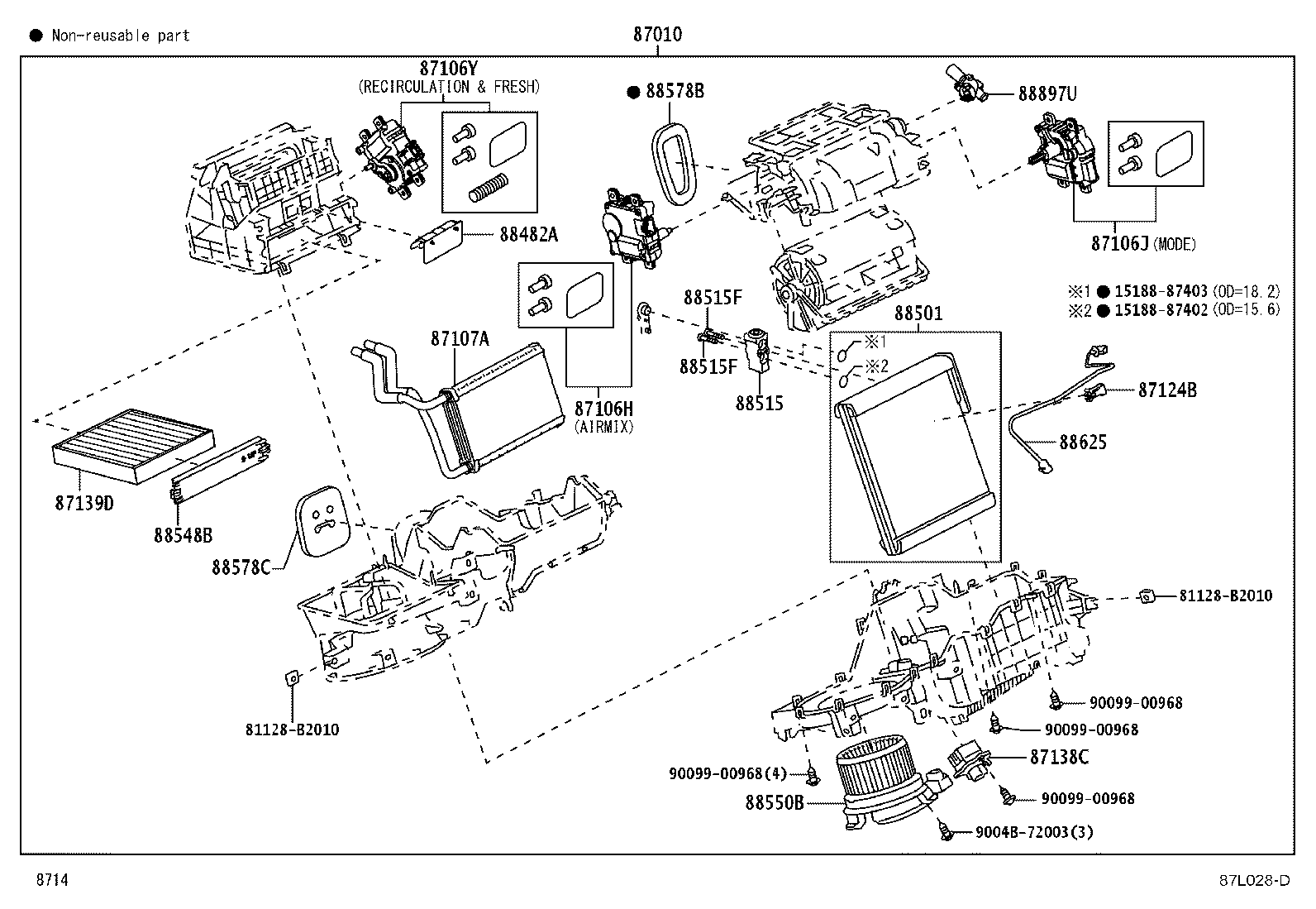 Exploded illustration 87L028D